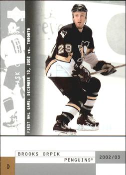 #167 Brooks Orpik - Pittsburgh Penguins - 2002-03 Upper Deck Mask Collection Hockey