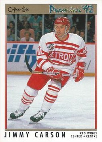 #167 Jimmy Carson - Detroit Red Wings - 1991-92 O-Pee-Chee Premier Hockey