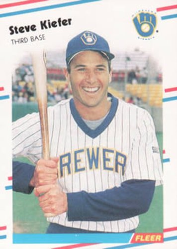 #167 Steve Kiefer - Milwaukee Brewers - 1988 Fleer Baseball