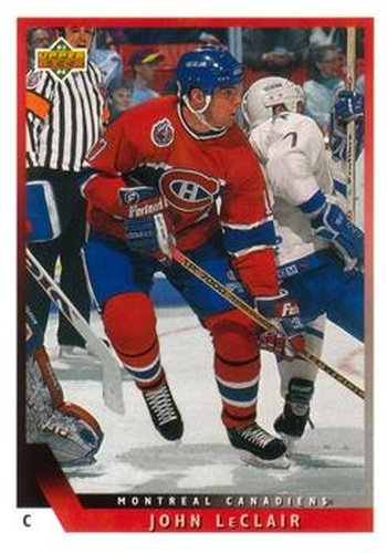 #167 John LeClair - Montreal Canadiens - 1993-94 Upper Deck Hockey