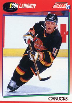 #168 Igor Larionov - Vancouver Canucks - 1991-92 Score Canadian Hockey
