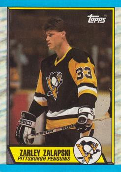 #168 Zarley Zalapski - Pittsburgh Penguins - 1989-90 Topps Hockey