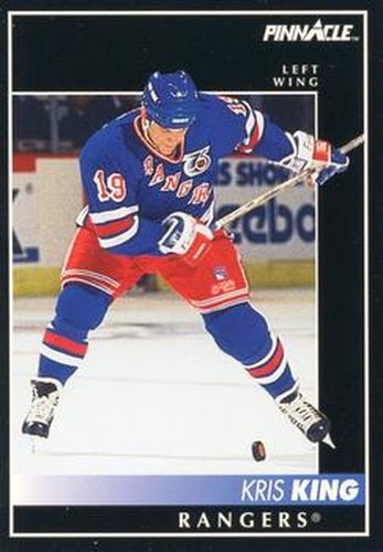 #168 Kris King - New York Rangers - 1992-93 Pinnacle Canadian Hockey