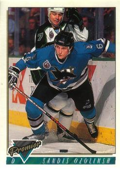 #168 Sandis Ozolinsh - San Jose Sharks - 1993-94 O-Pee-Chee Premier Hockey