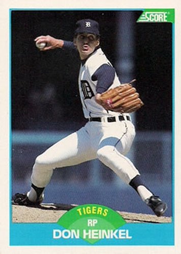 #168 Don Heinkel - Detroit Tigers - 1989 Score Baseball