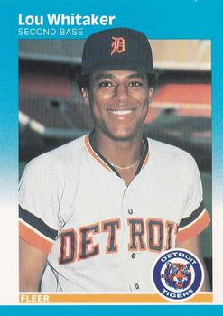 #168 Lou Whitaker - Detroit Tigers - 1987 Fleer Baseball