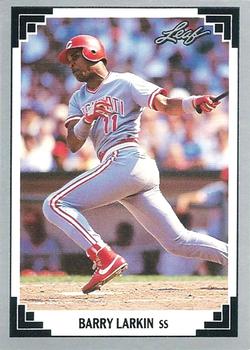#168 Barry Larkin - Cincinnati Reds - 1991 Leaf Baseball