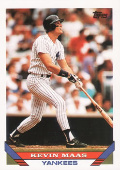 #168 Kevin Maas - New York Yankees - 1993 Topps Baseball