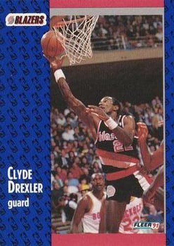 #168 Clyde Drexler - Portland Trail Blazers - 1991-92 Fleer Basketball