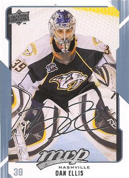 #168 Dan Ellis - Nashville Predators - 2008-09 Upper Deck MVP Hockey