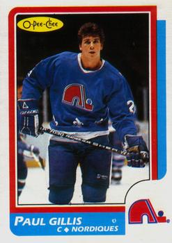 #168 Paul Gillis - Quebec Nordiques - 1986-87 O-Pee-Chee Hockey