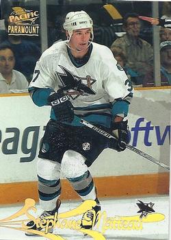 #168 Stephane Matteau - San Jose Sharks - 1997-98 Pacific Paramount Hockey
