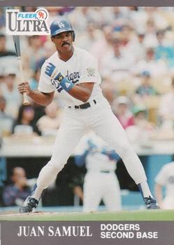 #168 Juan Samuel - Los Angeles Dodgers - 1991 Ultra Baseball
