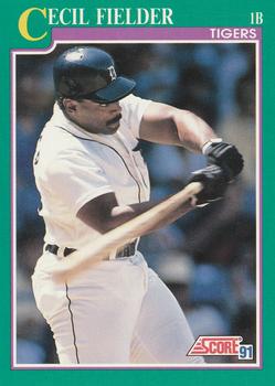 #168 Cecil Fielder - Detroit Tigers - 1991 Score Baseball
