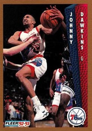 #168 Johnny Dawkins - Philadelphia 76ers - 1992-93 Fleer Basketball