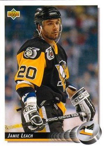 #168 Jamie Leach - Pittsburgh Penguins - 1992-93 Upper Deck Hockey