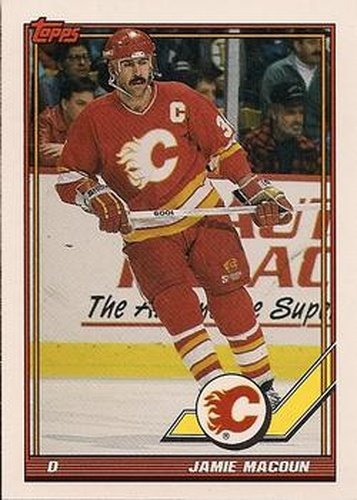 #168 Jamie Macoun - Calgary Flames - 1991-92 Topps Hockey