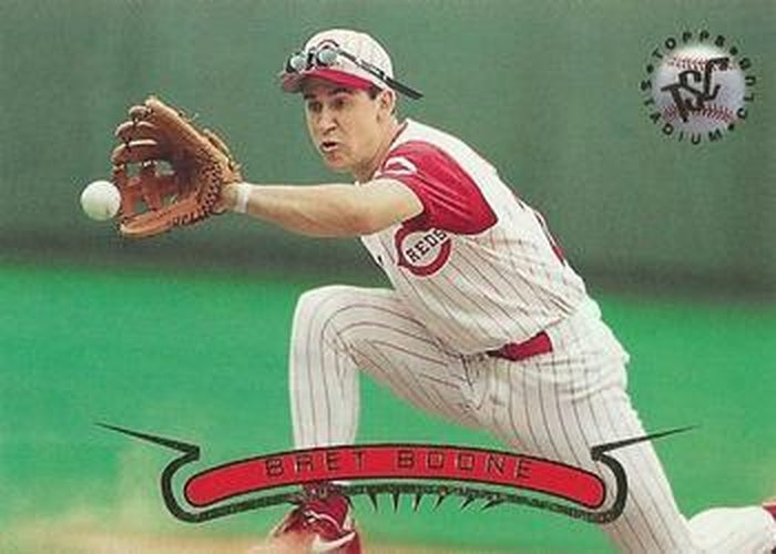 #168 Bret Boone - Cincinnati Reds - 1996 Stadium Club Baseball