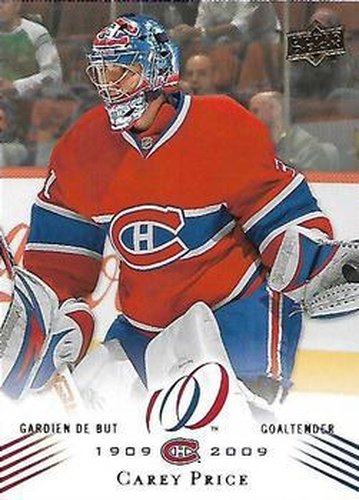 #168 Carey Price - Montreal Canadiens - 2008-09 Upper Deck Montreal Canadiens Centennial Hockey