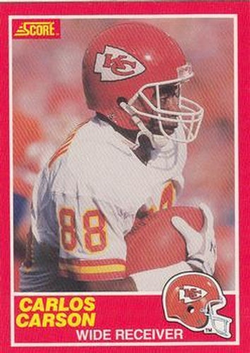 #168 Carlos Carson - Kansas City Chiefs - 1989 Score Football