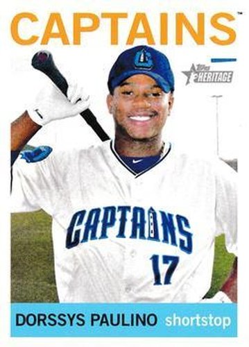 #168 Dorssys Paulino - Lake County Captains - 2013 Topps Heritage Minor League Baseball