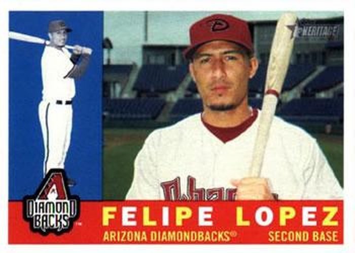 #168 Felipe Lopez - Arizona Diamondbacks - 2009 Topps Heritage Baseball