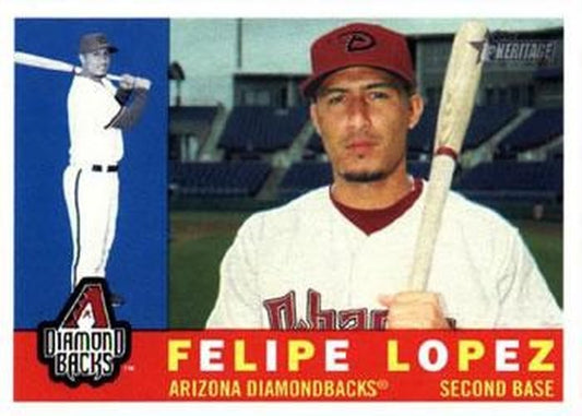 #168 Felipe Lopez - Arizona Diamondbacks - 2009 Topps Heritage Baseball