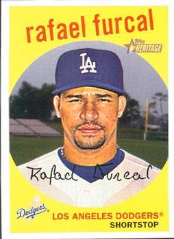 #168 Rafael Furcal - Los Angeles Dodgers - 2008 Topps Heritage Baseball