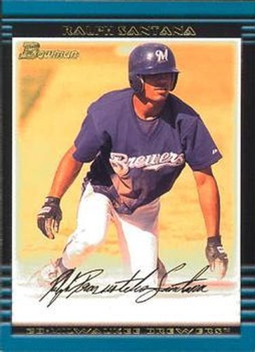 #168 Ralph Santana - Milwaukee Brewers - 2002 Bowman Baseball