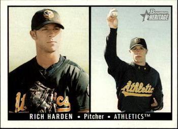 #168 Rich Harden - Oakland Athletics - 2003 Bowman Heritage Baseball