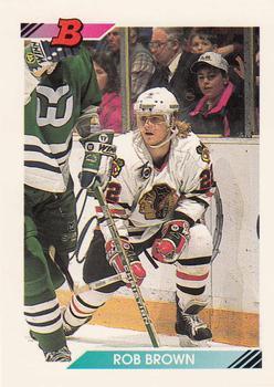 #168 Rob Brown - Chicago Blackhawks - 1992-93 Bowman Hockey