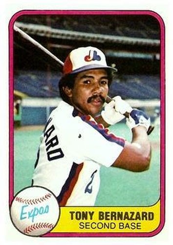 #168 Tony Bernazard - Montreal Expos - 1981 Fleer Baseball