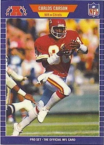 #168 Carlos Carson - Kansas City Chiefs - 1989 Pro Set Football