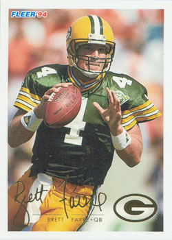 #168 Brett Favre - Green Bay Packers - 1994 Fleer Football