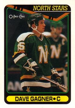 #168 Dave Gagner - Minnesota North Stars - 1990-91 O-Pee-Chee Hockey