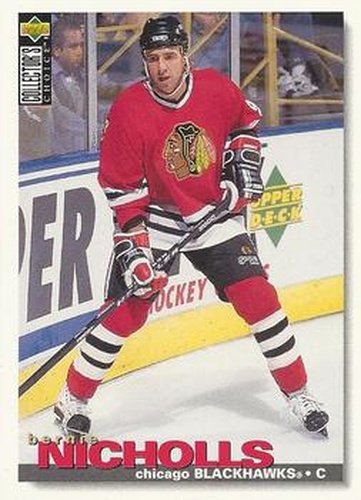 #169 Bernie Nicholls - Chicago Blackhawks - 1995-96 Collector's Choice Hockey