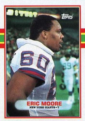 #169 Eric Moore - New York Giants - 1989 Topps Football