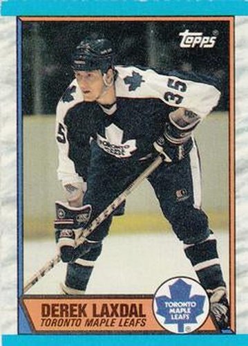 #169 Derek Laxdal - Toronto Maple Leafs - 1989-90 Topps Hockey