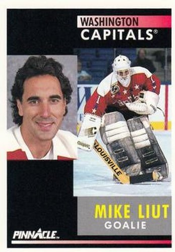 #169 Mike Liut - Washington Capitals - 1991-92 Pinnacle Hockey