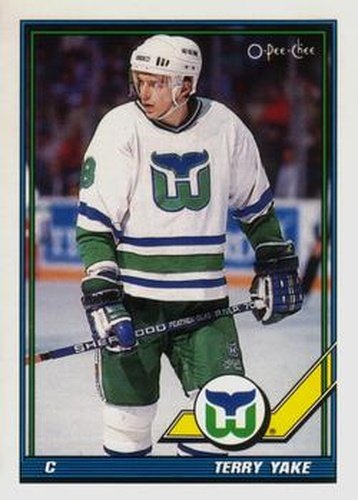 #169 Terry Yake - Hartford Whalers - 1991-92 O-Pee-Chee Hockey