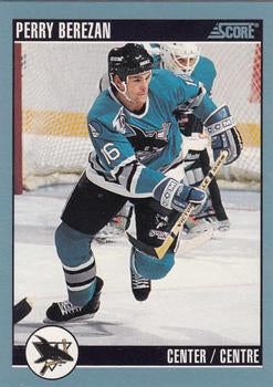 #169 Perry Berezan - San Jose Sharks - 1992-93 Score Canadian Hockey