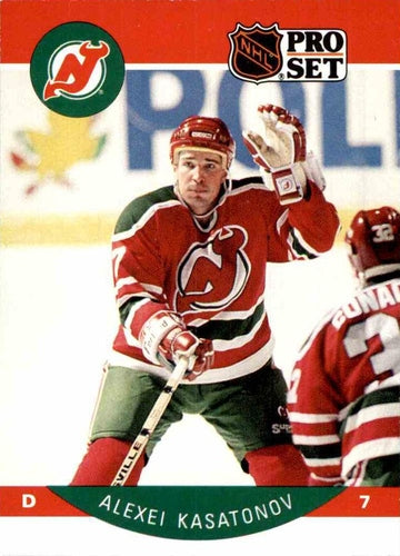 #169 Alexei Kasatonov - New Jersey Devils - 1990-91 Pro Set Hockey