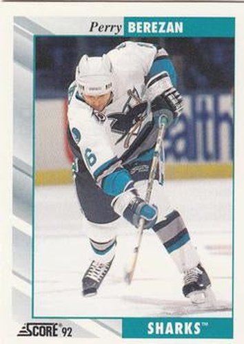 #169 Perry Berezan - San Jose Sharks - 1992-93 Score USA Hockey