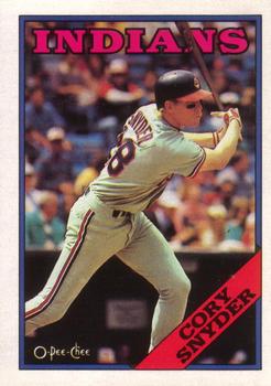 #169 Cory Snyder - Cleveland Indians - 1988 O-Pee-Chee Baseball