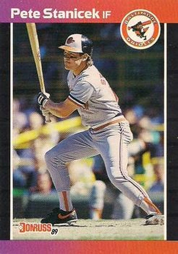 #169 Pete Stanicek - Baltimore Orioles - 1989 Donruss Baseball