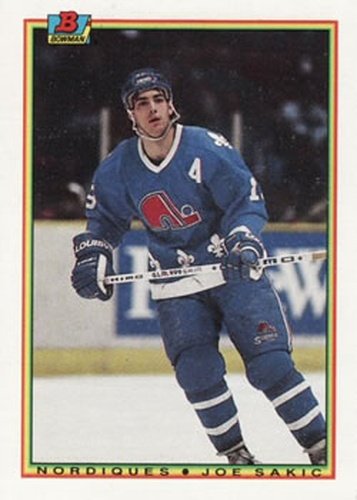 #169 Joe Sakic - Quebec Nordiques - 1990-91 Bowman Hockey