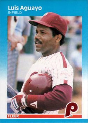 #169 Luis Aguayo - Philadelphia Phillies - 1987 Fleer Baseball