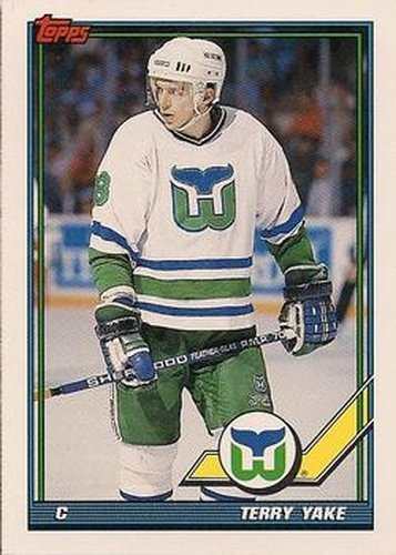 #169 Terry Yake - Hartford Whalers - 1991-92 Topps Hockey