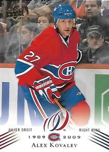#169 Alex Kovalev - Montreal Canadiens - 2008-09 Upper Deck Montreal Canadiens Centennial Hockey