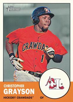 #169 Christopher Grayson - Hickory Crawdads - 2012 Topps Heritage Minor League Baseball